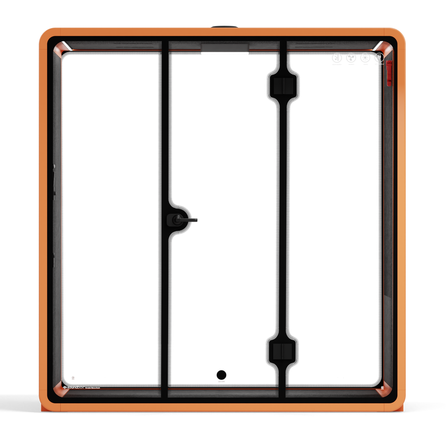 Quell Demi Booth 2+Orange / Dark Grey / No Furniture