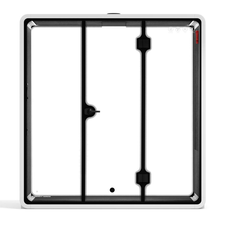 Quell Demi Booth 2+White / Dark Grey / No Furniture