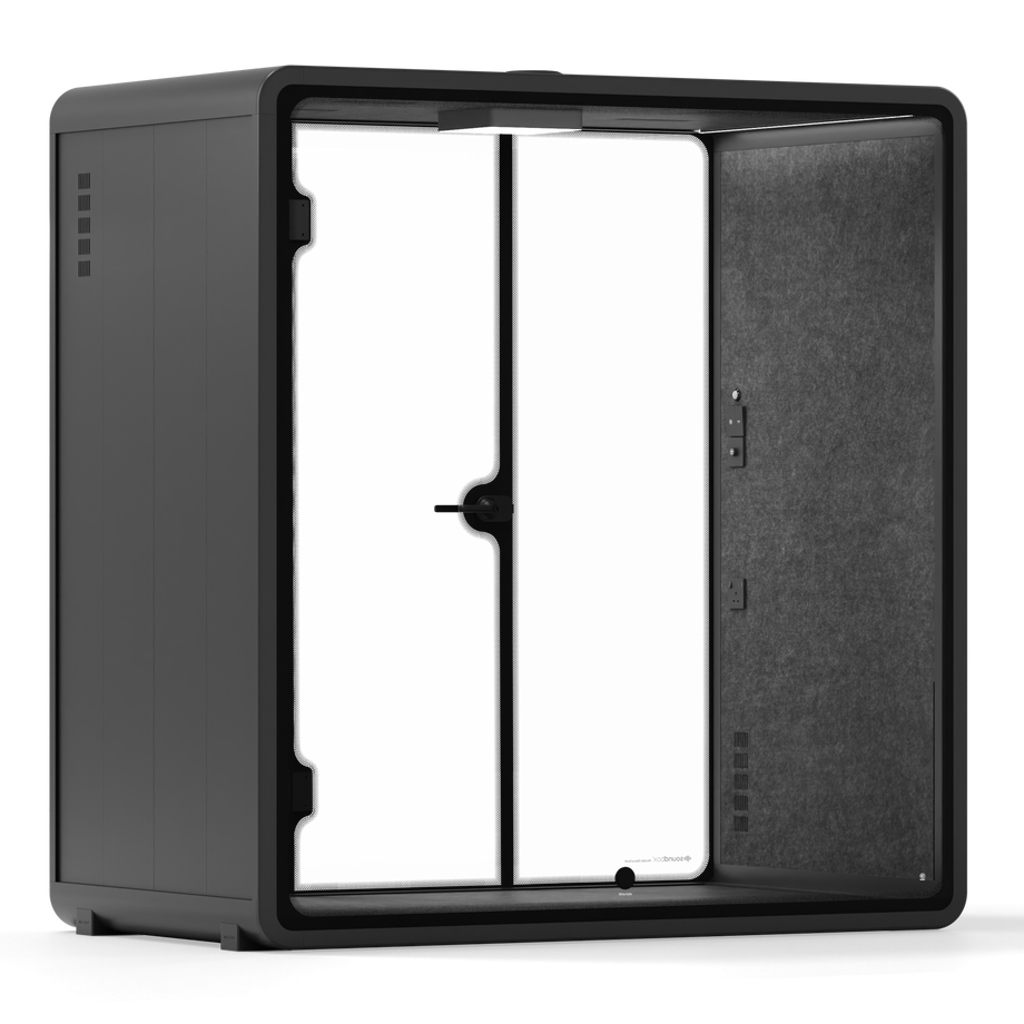 Quell Demi Booth 2+Charcoal / Dark Grey / No Furniture