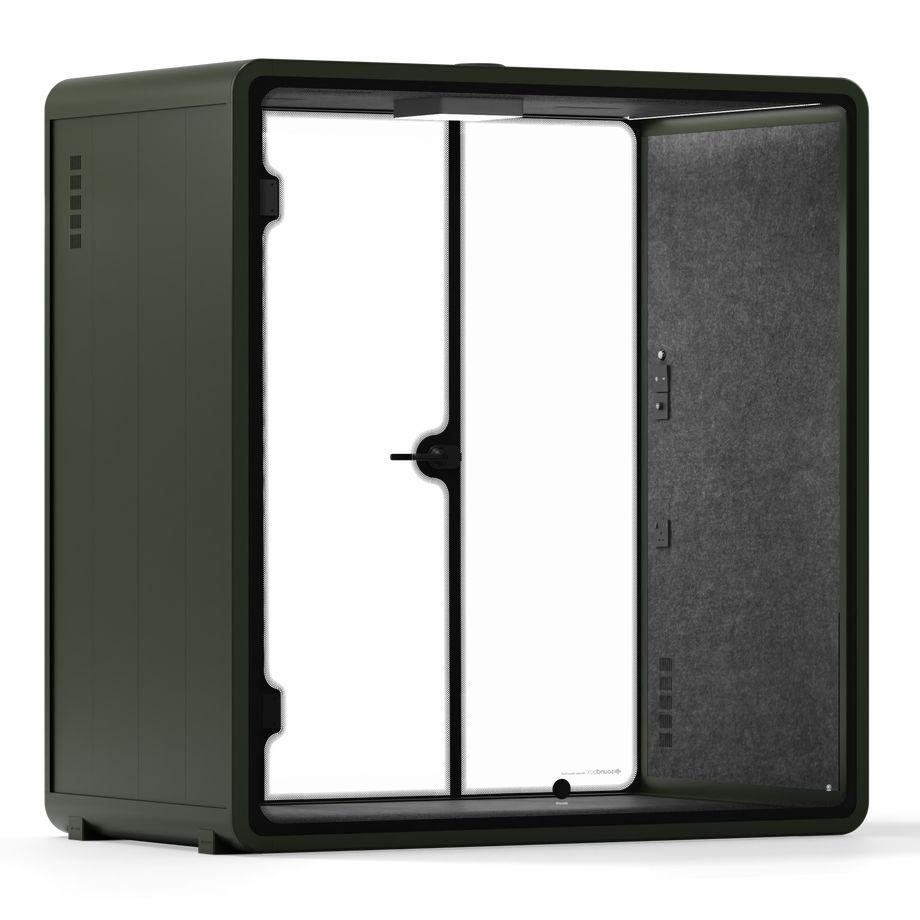 Quell Demi Booth 2+Green / Dark Grey / No Furniture