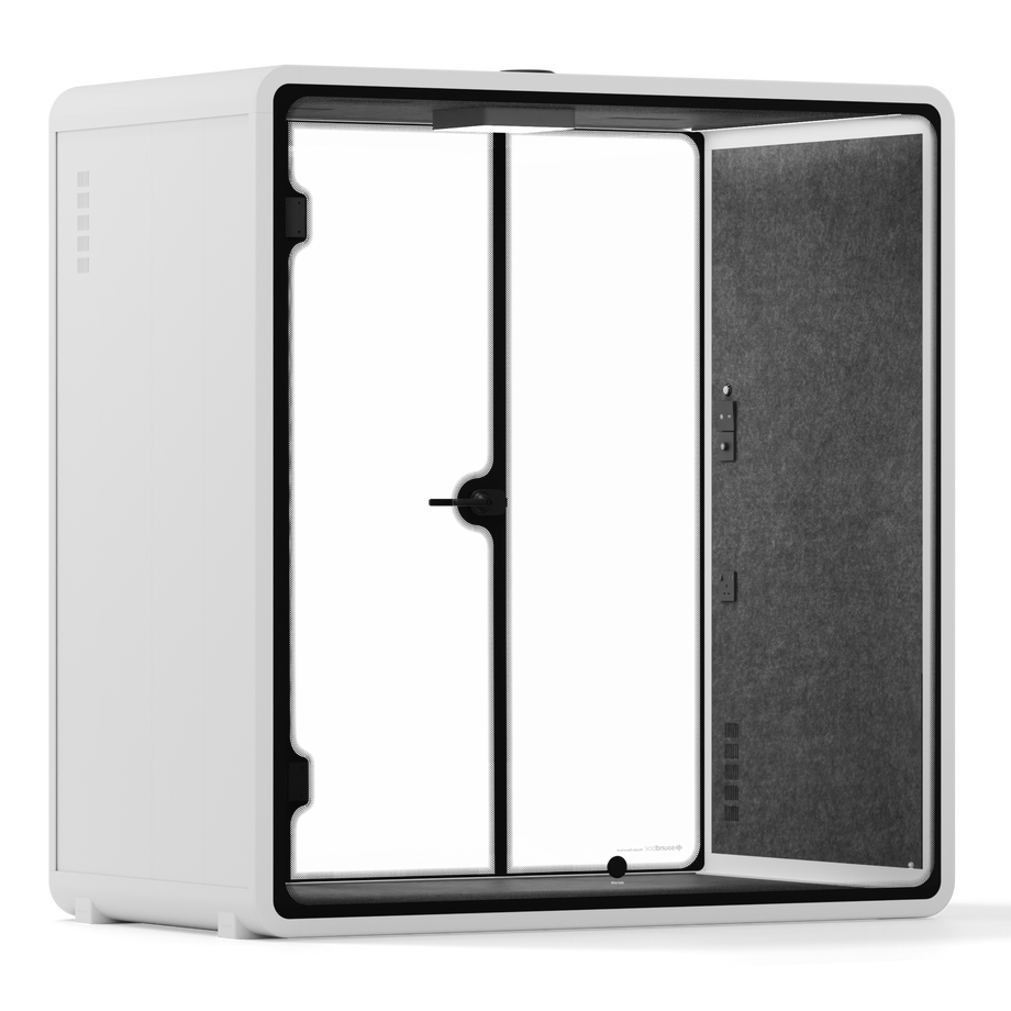 Quell Demi Booth 2+White / Dark Grey / No Furniture