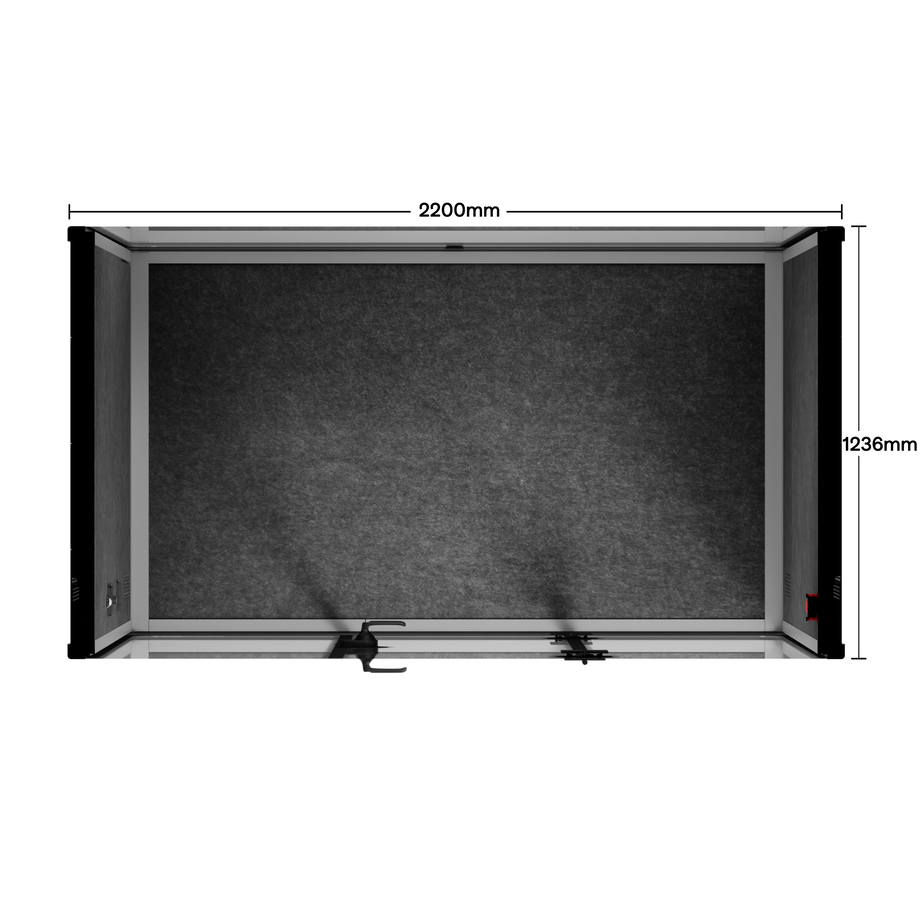 Quell Demi Booth 2+Light Grey / Dark Grey / No Furniture