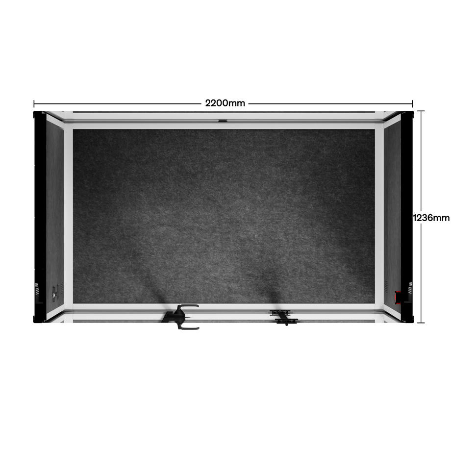 Quell Demi Booth 2+White / Dark Grey / No Furniture