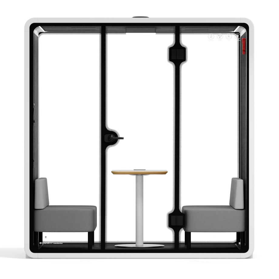 Quell Demi Booth 2+White / Dark Grey / Furniture Set 1