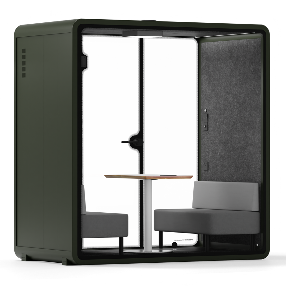 Quell Demi Booth 2+Green / Dark Grey / Furniture Set 1