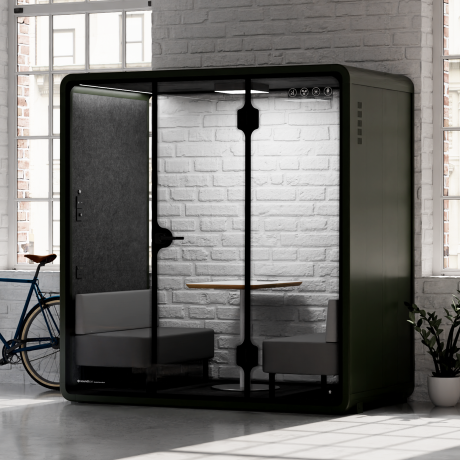 Quell Demi Booth 2+Green / Dark Grey / Furniture Set 1