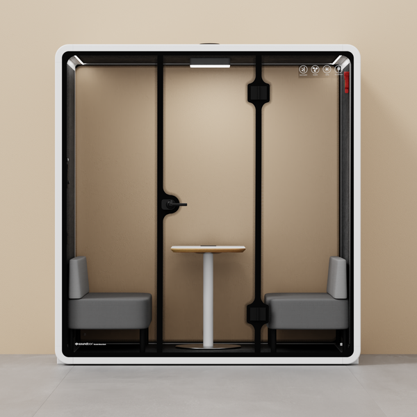 Quell Demi Booth 2+White / Dark Grey / Furniture Set 1