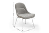 A Bloom Ergonomic Office Chair with dimensions indicated on a white background. The dimensions are width 550mm, depth 620mm, height 820mm and seat height 450mm.