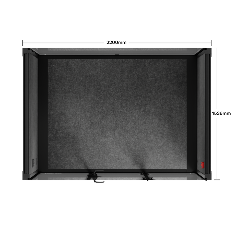 Quell - Mødeboks til 4 personerCharcoal / Dark Grey / No Furniture