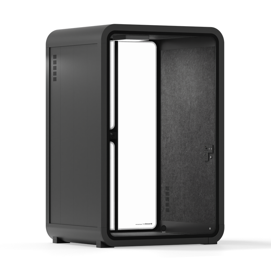 Office Phone Booth Quell - 2 PersonCharcoal / Dark Gray / No Furniture