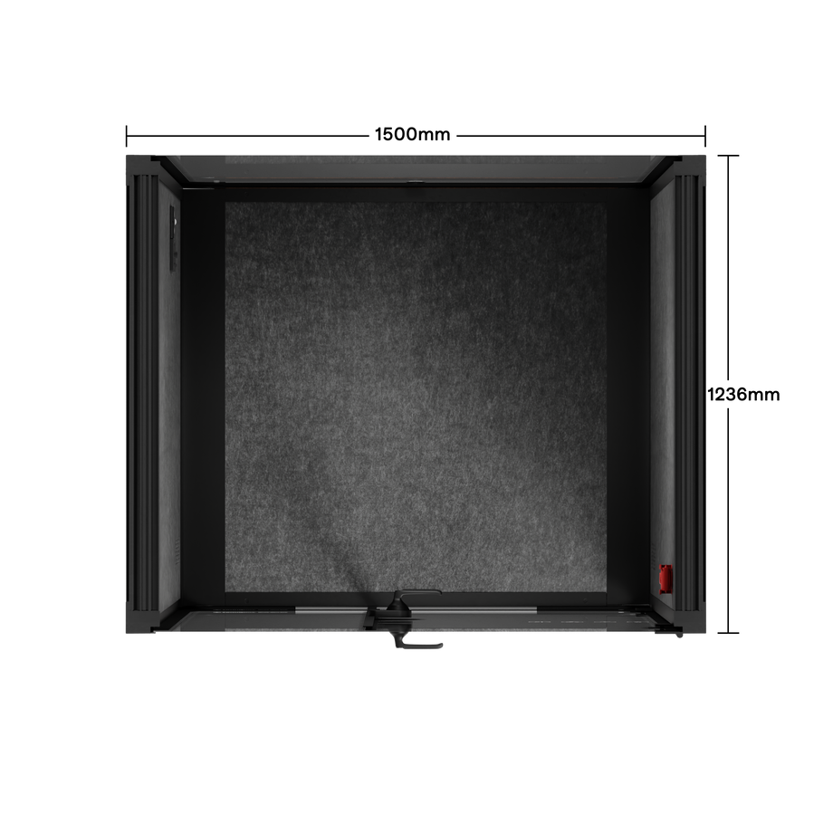 Office Phone Booth Quell - 2 PersonCharcoal / Dark Gray / No Furniture