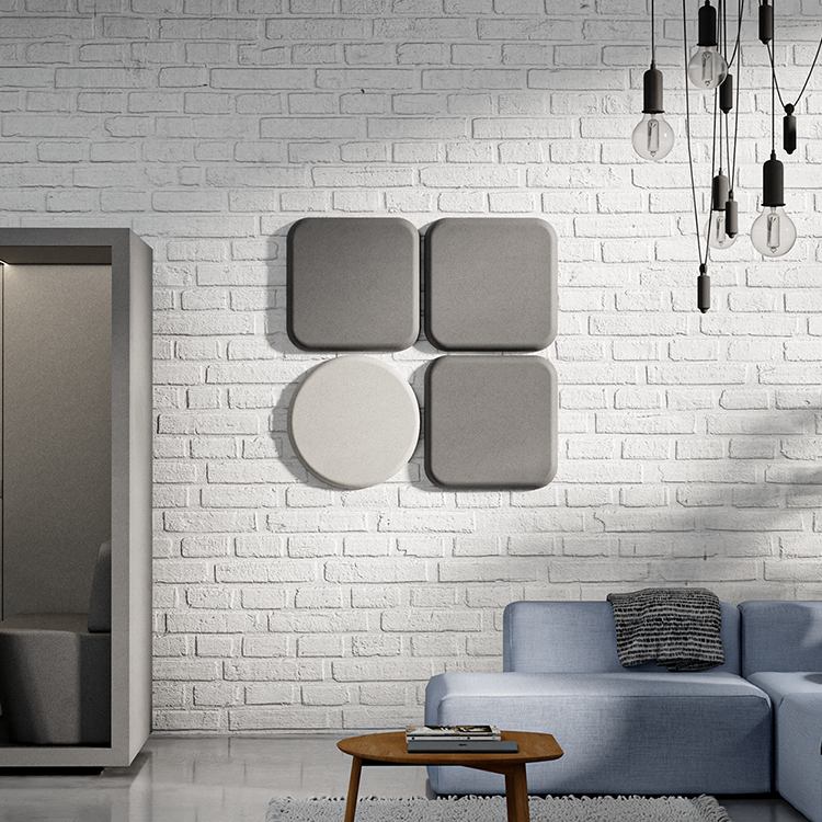 Folio Geometric Acoustic - Wall PanelDark Grey / Round / 90cm by 90cm