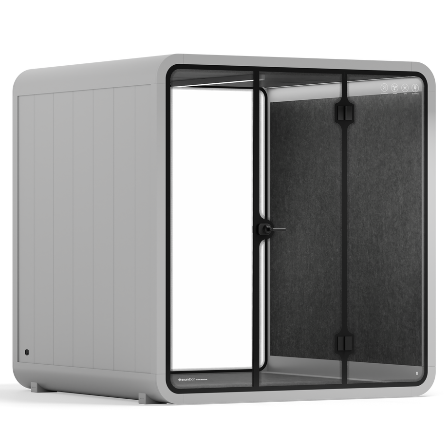 Meeting Booth Quell - 6 PersonLight Grey / Dark Grey / No Furniture