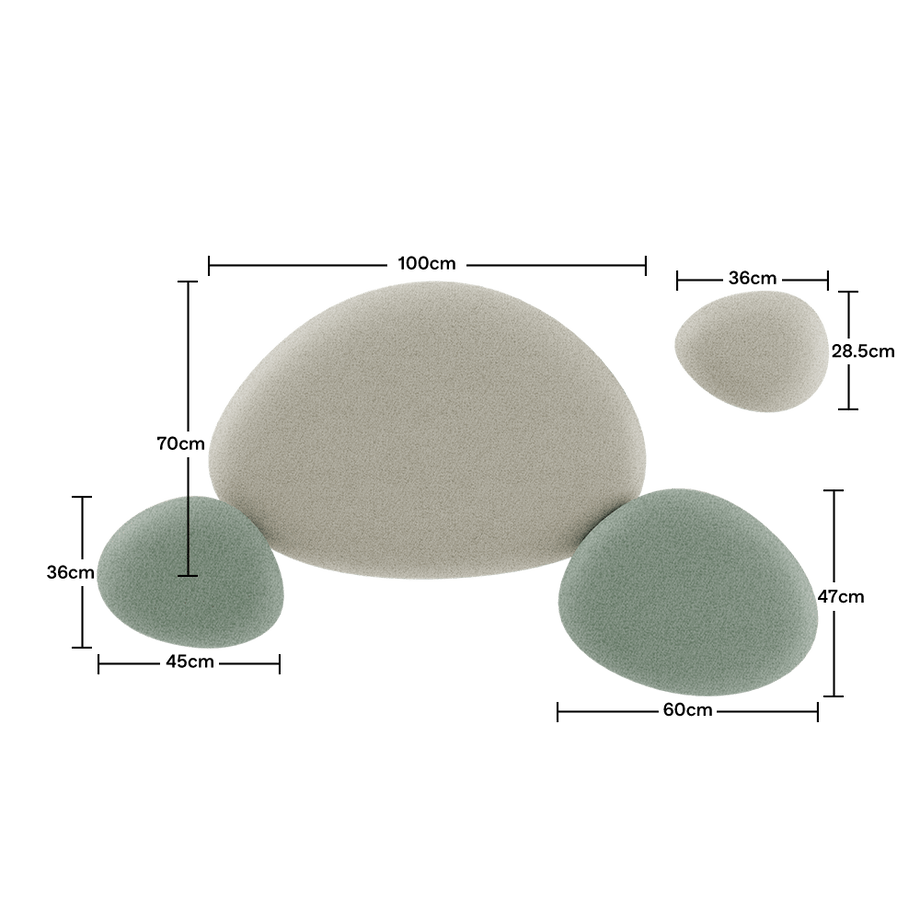 Acoustic Ceiling Panels SetBeige / Teal