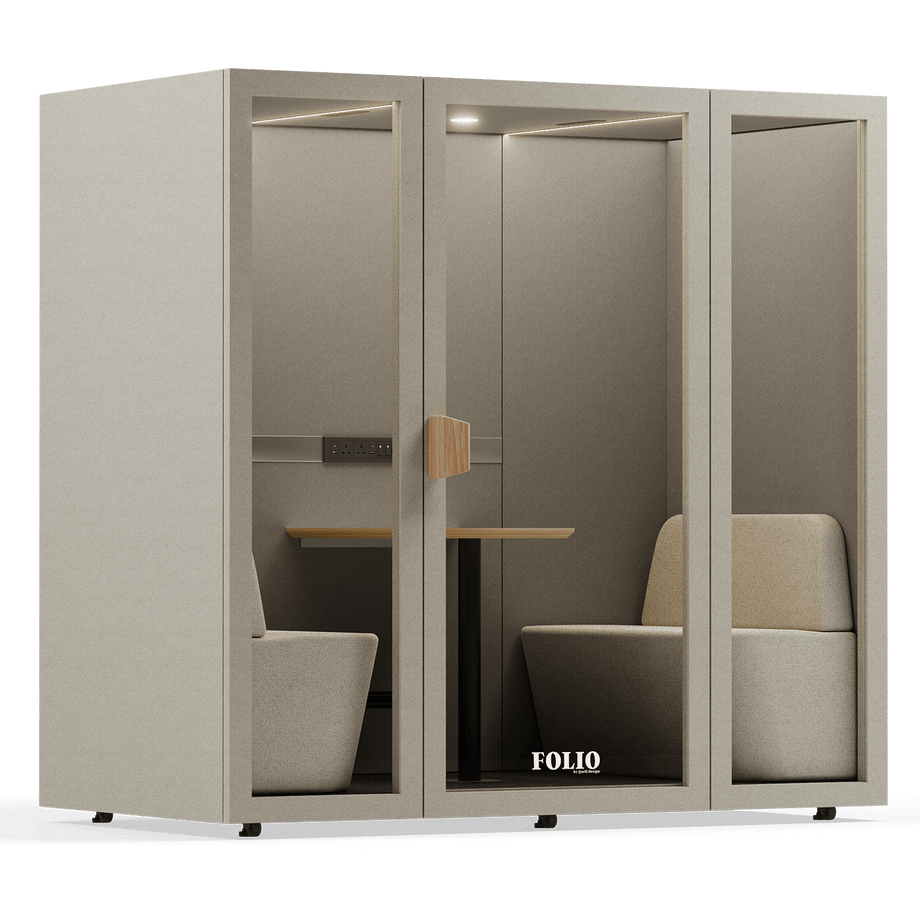 Folio Office Pod - 2-4 PersonFolio Beige / Furniture As Per Images