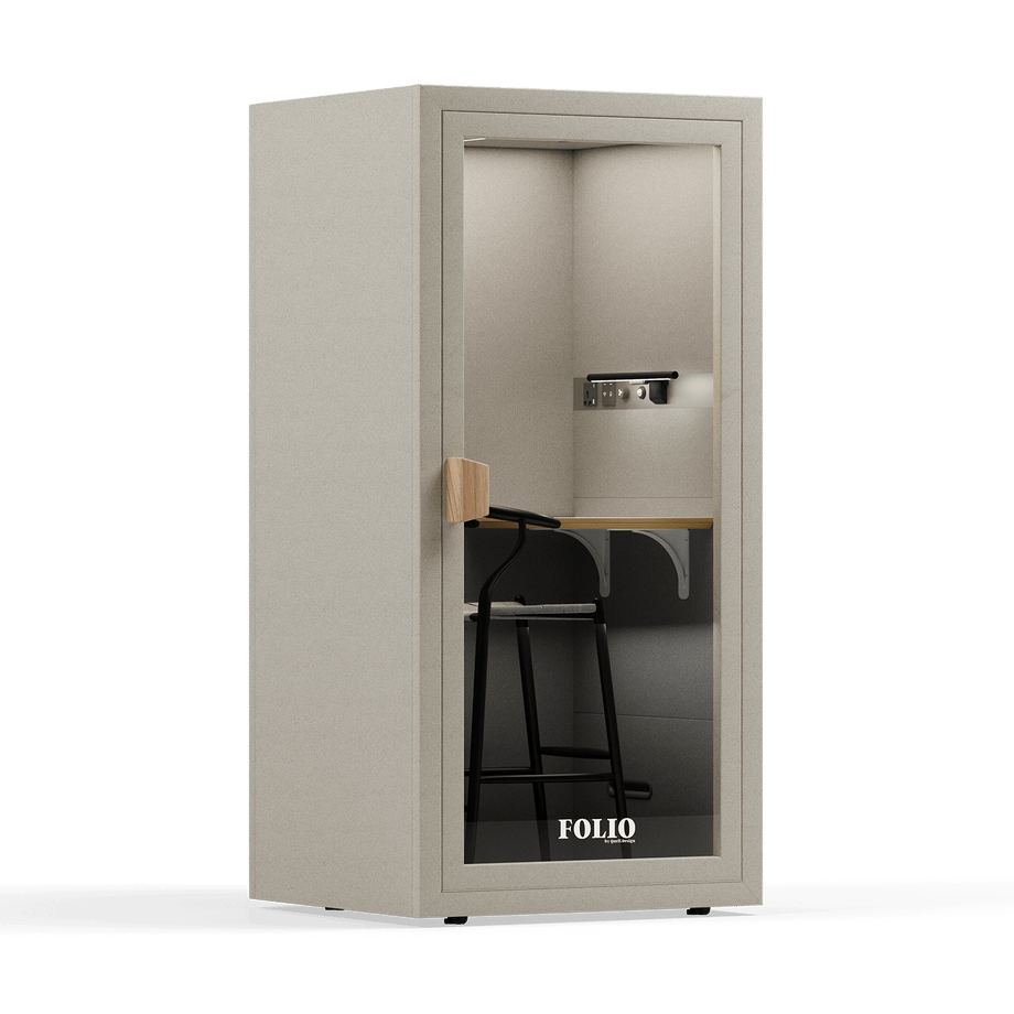 Office Phone Booth Folio - Sta opFolio Beige / Furniture Set 2