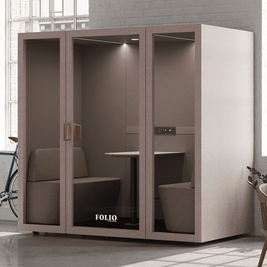 Folio Office Pod - 2-4 PersonFolio Blush / Furniture As Per Images