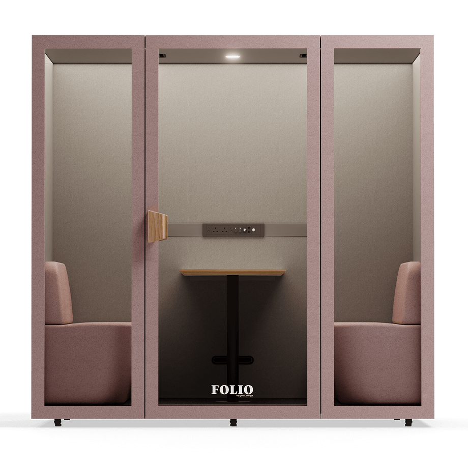 Folio Office Pod - 2-4 PersonFolio Blush / Furniture As Per Images