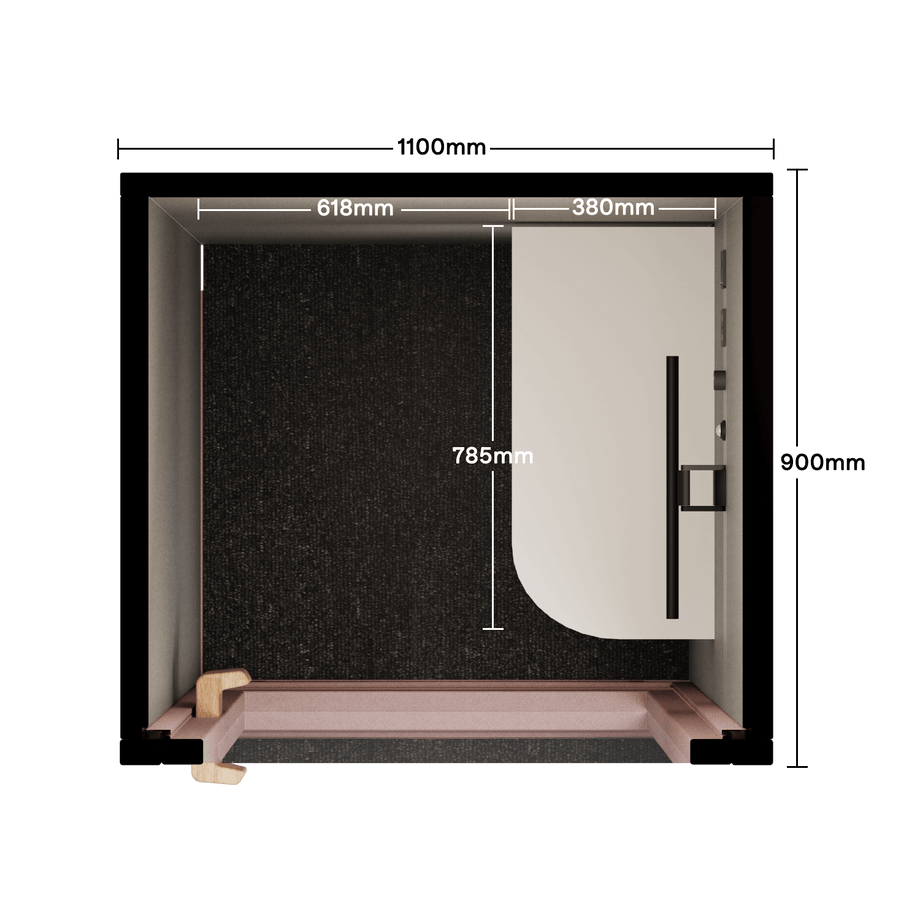 Office Phone Booth Folio - Sta opFolio Blush / Furniture Set 1