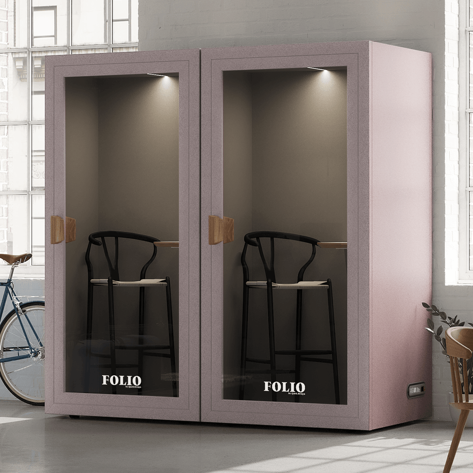 Office Phone Booth Folio - Sta opFolio Blush / Furniture Set 2