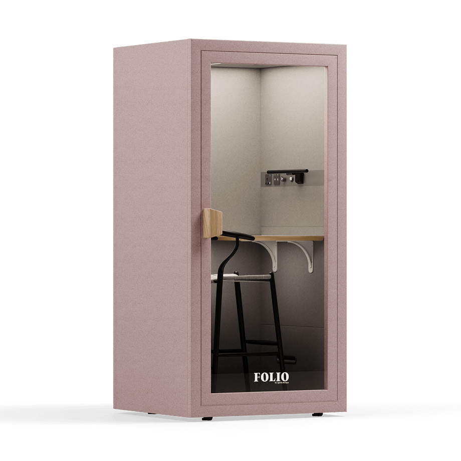 Office Phone Booth Folio - Sta opFolio Blush / Furniture Set 2