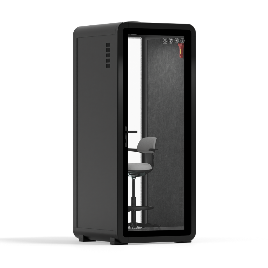 Kontorpod Quell Akustisk Charcoal / With Furniture / Dark Grey