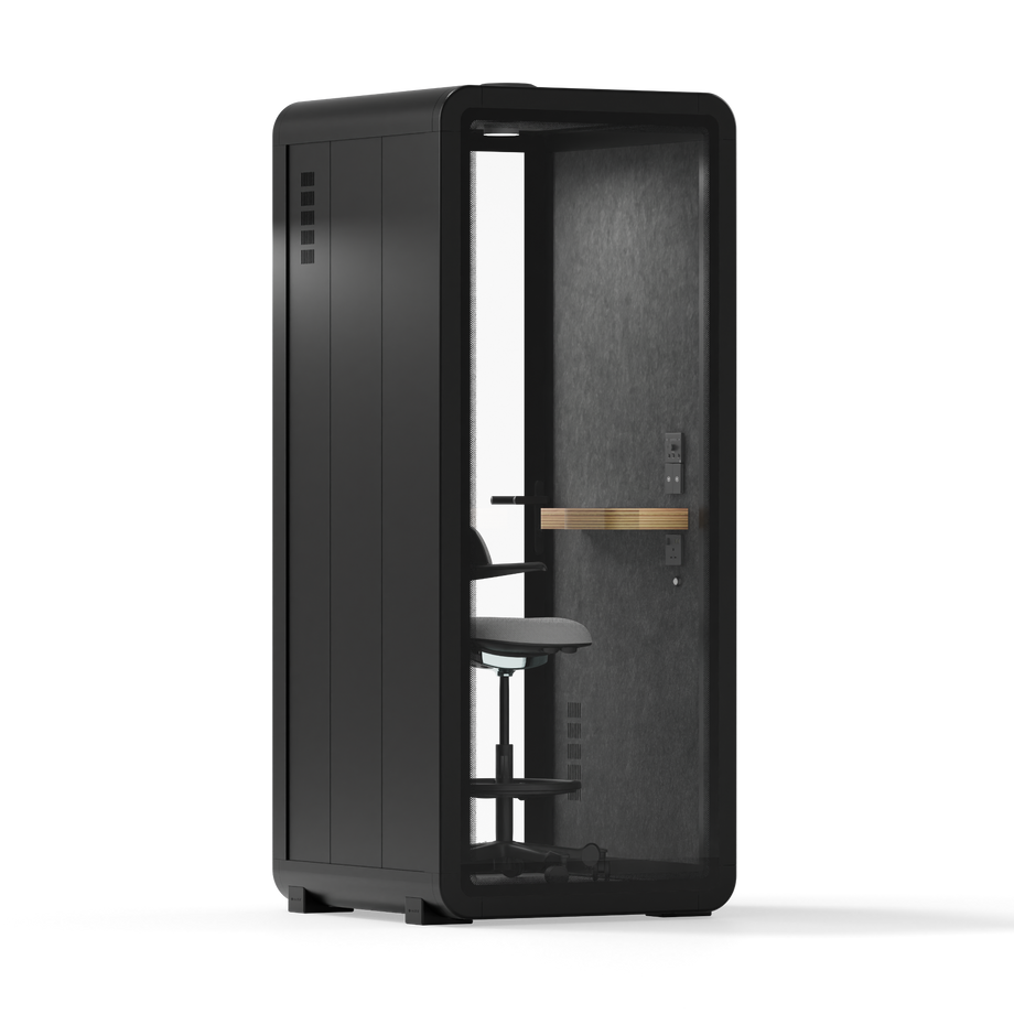 Kontorpod Quell Akustisk Charcoal / With Furniture / Dark Grey