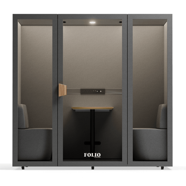 Folio Office Pod - 2-4 PersonFolio Dark Grey / Furniture As Per Images