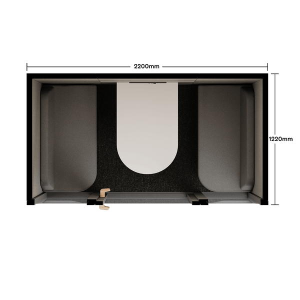 Folio Office Pod - 2-4 PersonFolio Dark Grey / Furniture As Per Images