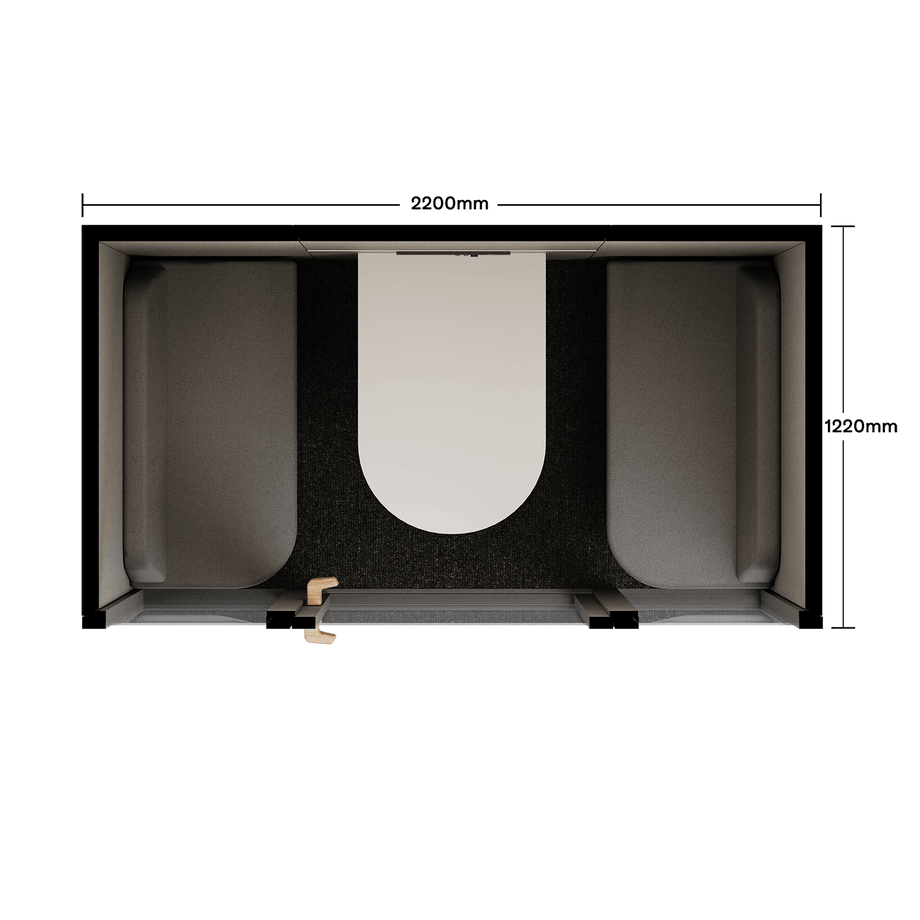 Folio Office Pod - 2-4 PersonFolio Dark Grey / Furniture As Per Images