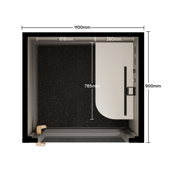 Office Phone Booth Folio - Sta opFolio Dark Grey / Furniture Set 1