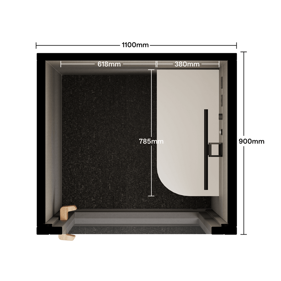 Office Phone Booth Folio - Sta opFolio Dark Grey / Furniture Set 1