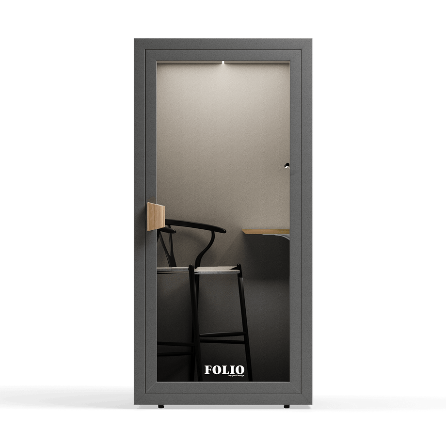 Office Phone Booth Folio - Sta opFolio Dark Grey / Furniture Set 2