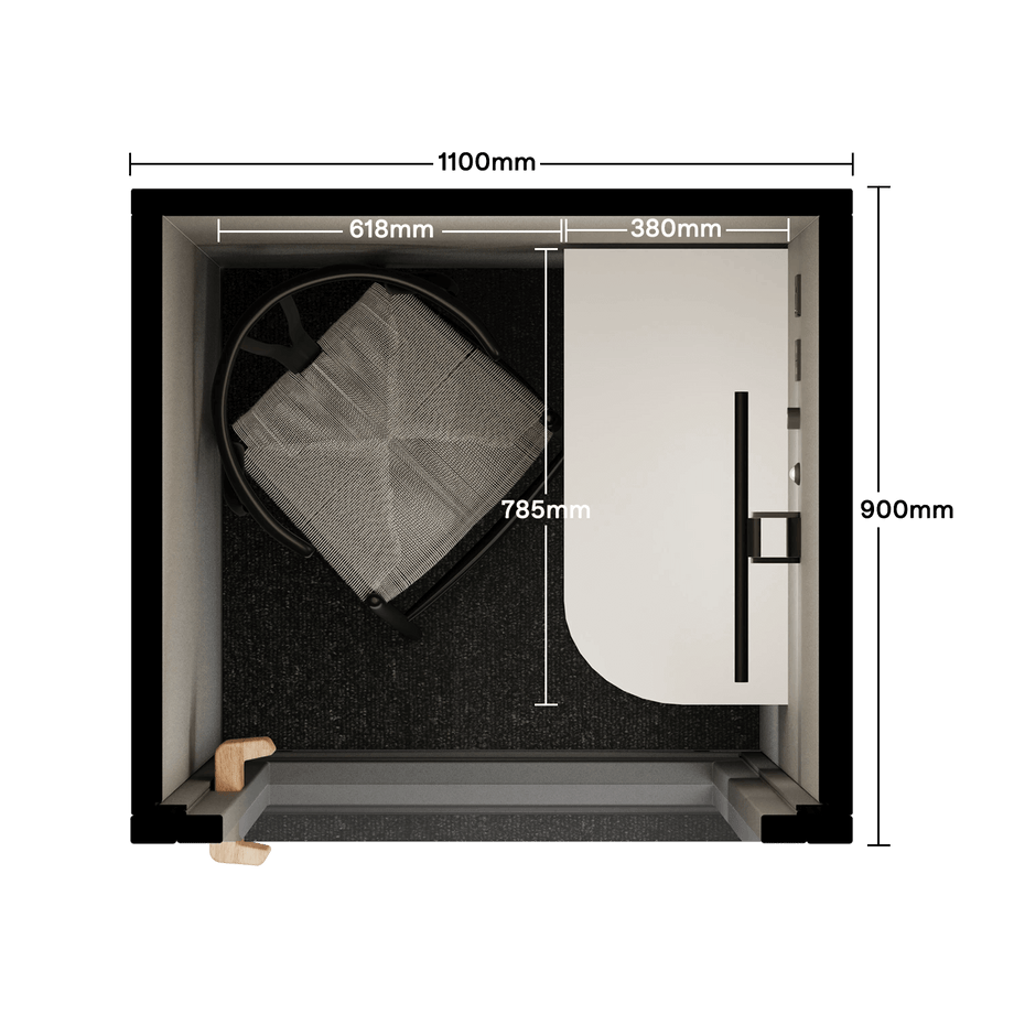 Office Phone Booth Folio - Sta opFolio Dark Grey / Furniture Set 2