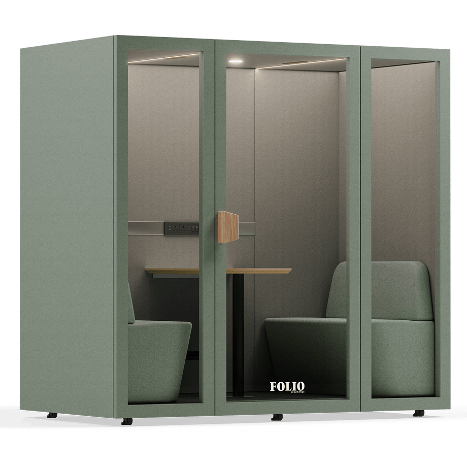Folio Office Pod - 2-4 PersonFolio Dusty Teal / Furniture As Per Images