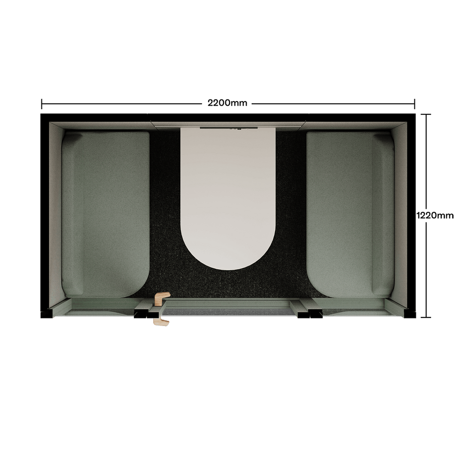 Folio Office Pod - 2-4 PersonFolio Dusty Teal / Furniture As Per Images