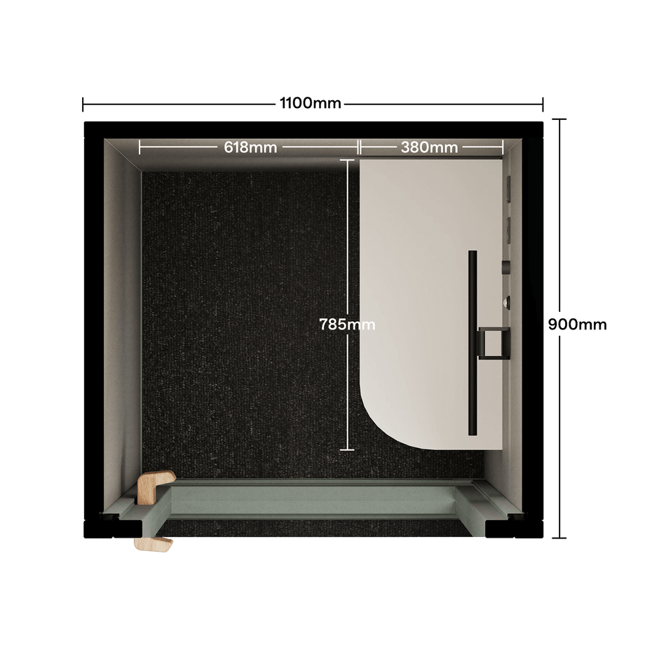 Office Phone Booth Folio - Sta opFolio Dusty Teal / Furniture Set 1