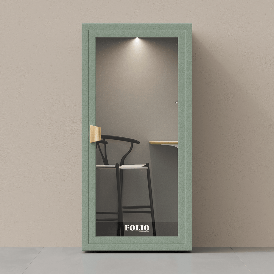 Office Phone Booth Folio - Sta opFolio Dusty Teal / Furniture Set 2