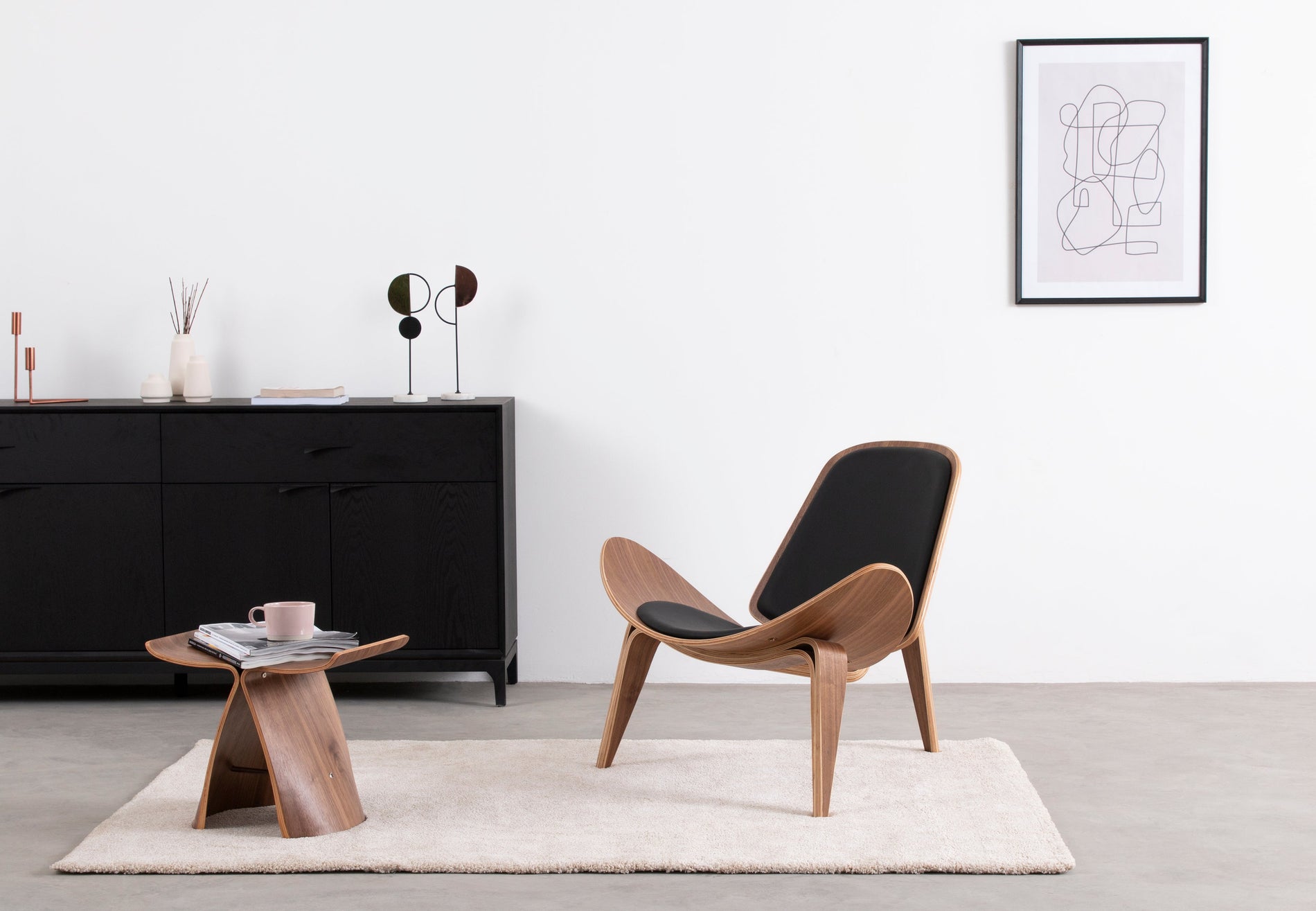ShellWalnut and Black Premium Leather