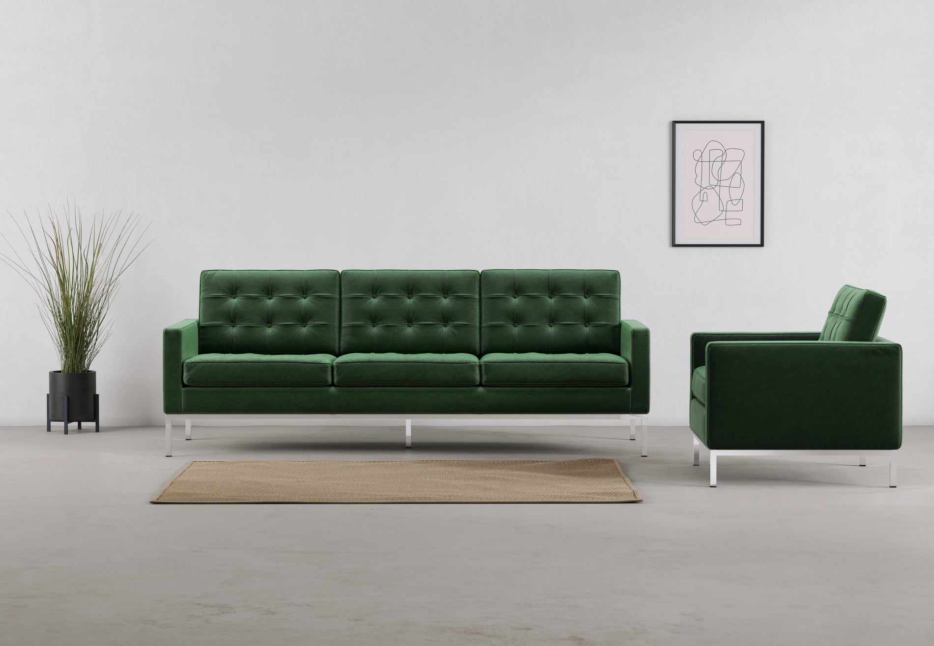 FlorenzEmerald Green Velvet