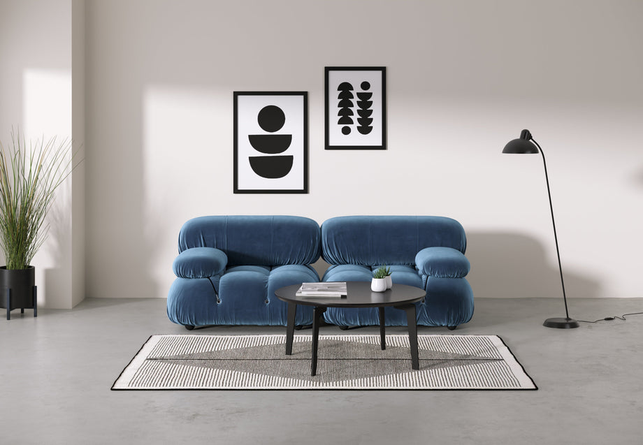Bellini SoffaAegean Blue Velvet