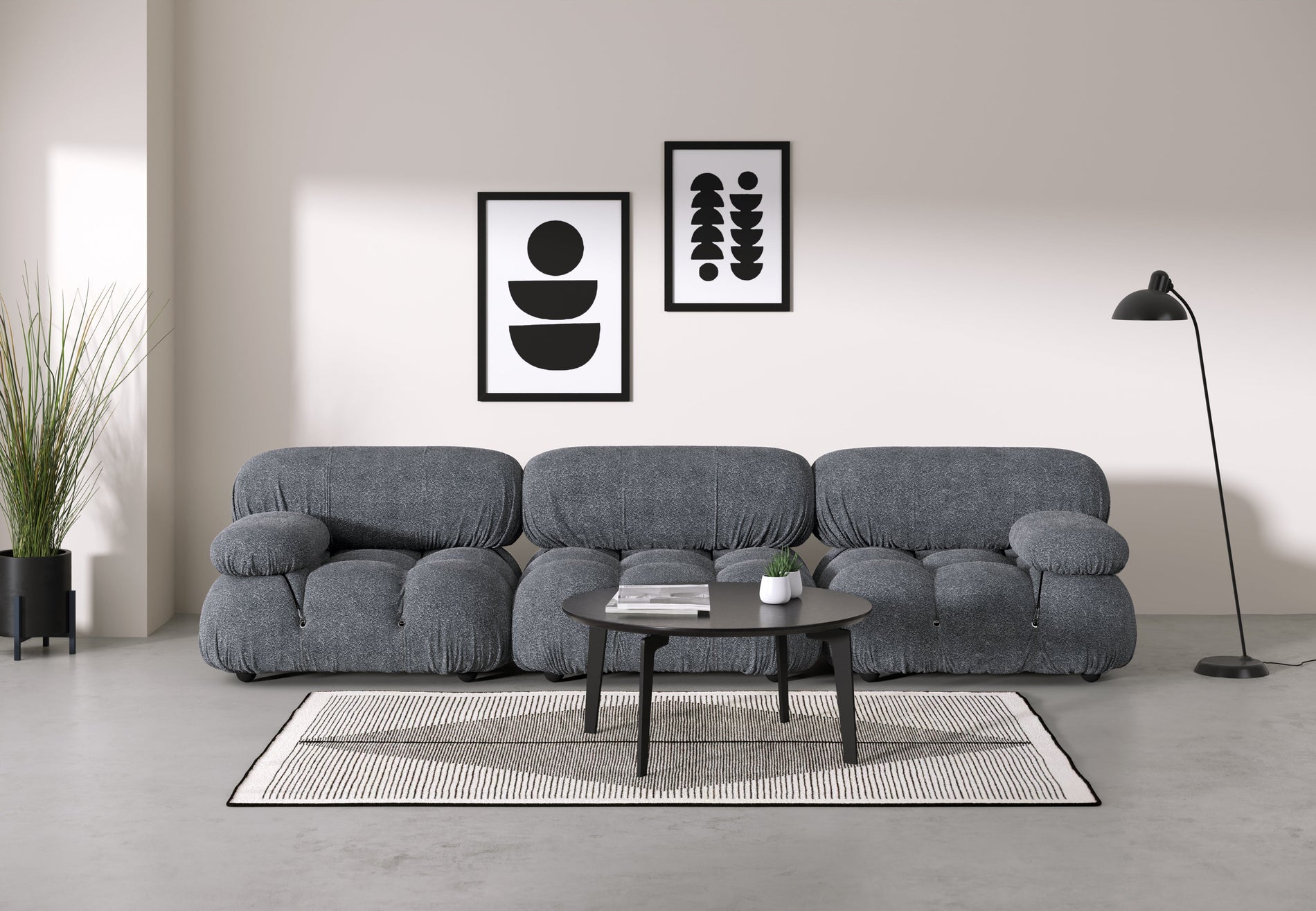 Bellini SofaGrau Boucle