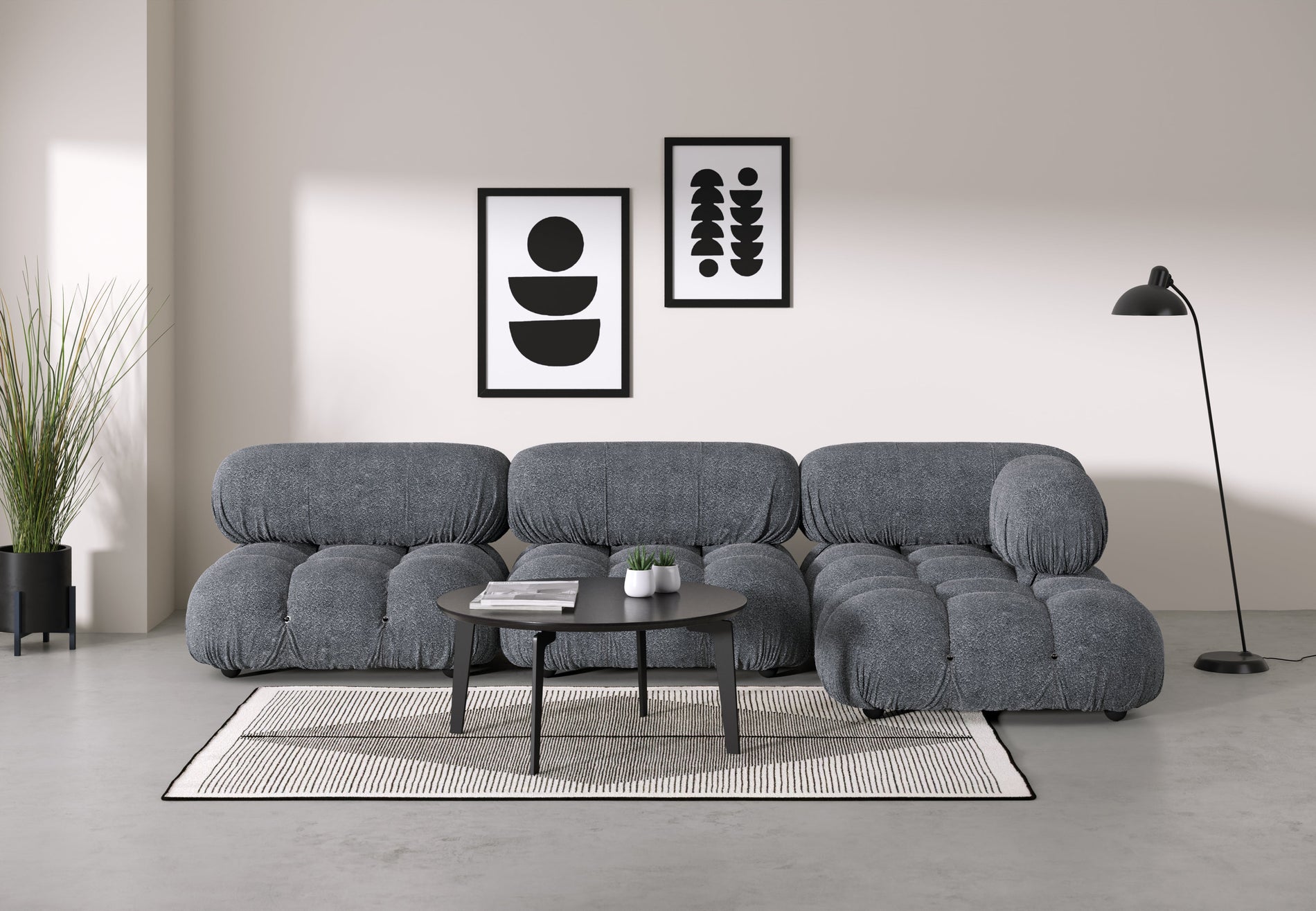 Bellini SectionalGrau Boucle