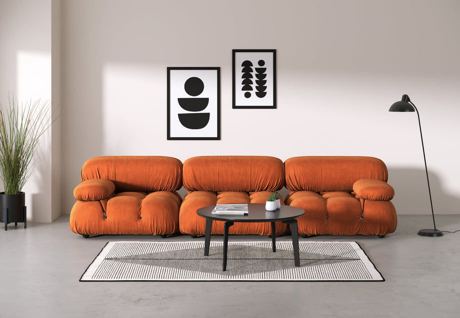 Bellini SofaApricot Velvet