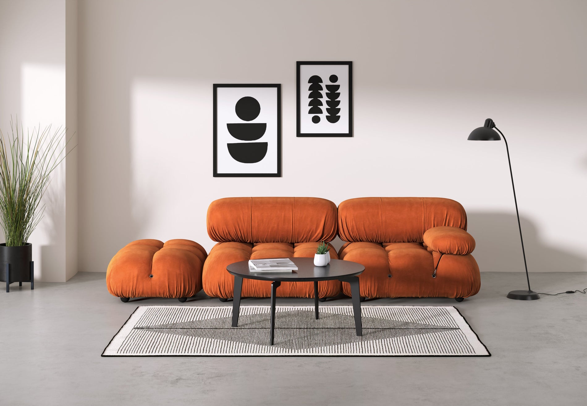 Bellini SofaApricot Velvet