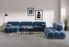 Bellini Large Sectional - Aegean Blue Velvet - Image 8