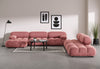 Bellini Large Sectional - Blush Pink Velvet - Image 8