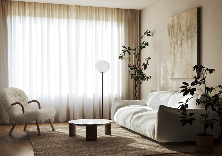 Glo BallGlo Ball - Glo Ball Floor Lamp, Frosted Glass, Black