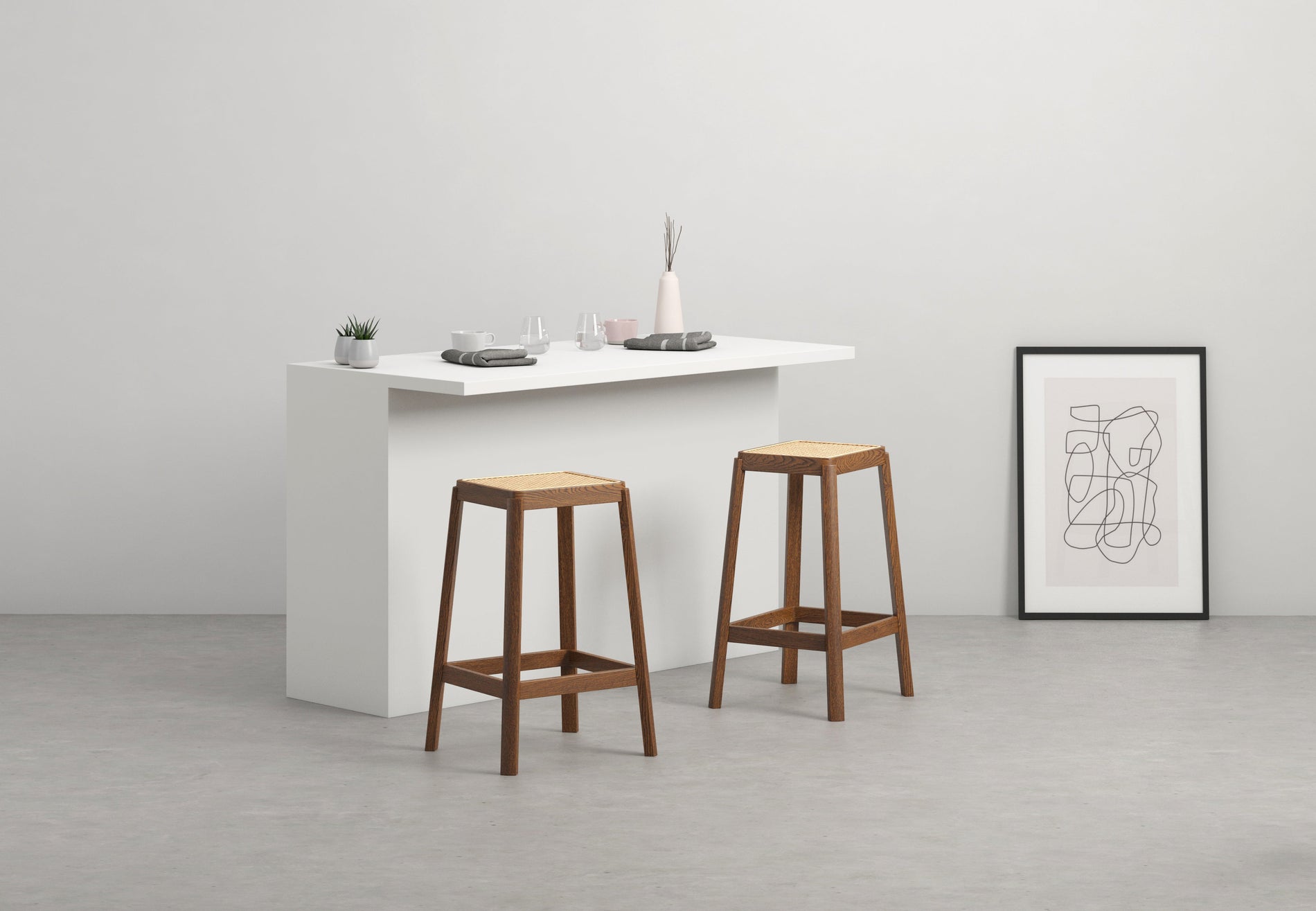 Jeanneret Counter StoolWalnut