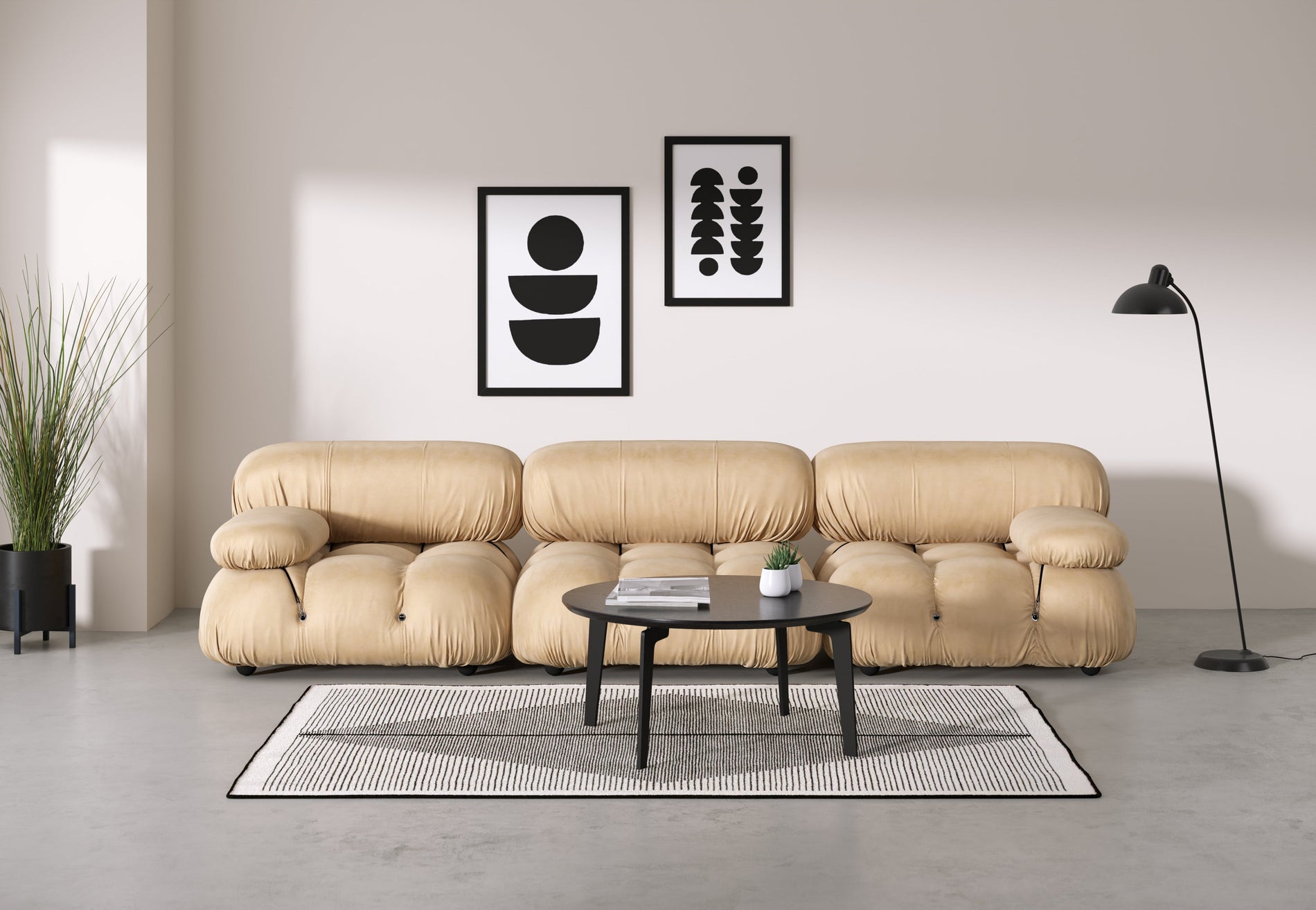 Bellini SofaEcru Velvet